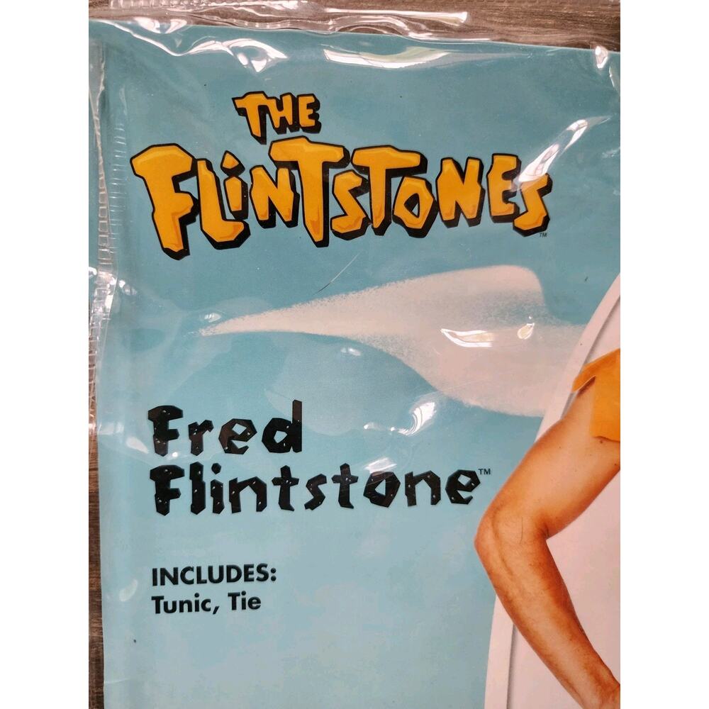 Fred The Flintstones Spirit Halloween Costume Tunic Neck Tie Plus Size XXL - Picture 5 of 8